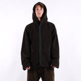 Universal Works - Reversible Simple Hooded Jacket - Black Brown