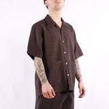 Universal Works - Diamond Dobby Deck Shirt - Brown