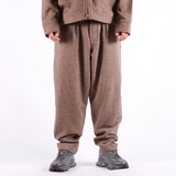 Universal Works - Pleated Track Pant Wool Herringbone - Brown