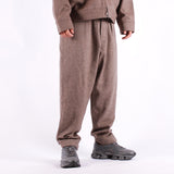 Universal Works - Pleated Track Pant Wool Herringbone - Brown