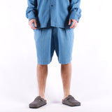 Universal Works - Pleated Track Short - Washed Indigo