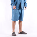 Universal Works - Pleated Track Short - Washed Indigo