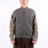 Universal Works - Zip Waistcoat Wool Fleece - Grey Marl