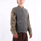 Universal Works - Zip Waistcoat Wool Fleece - Grey Marl