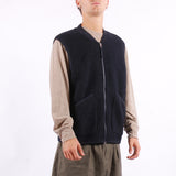 Universal Works - Zip Waistcoat Wool Fleece - Navy