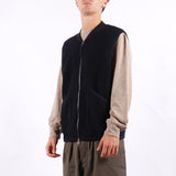 Universal Works - Zip Waistcoat Wool Fleece - Navy