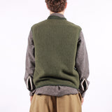 Universal Works - Zip Waistcoat Wool Fleece - Olive