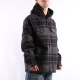 Vans - Piedmont Hooded Plaid Shacket - Black Asphalt