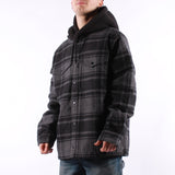 Vans - Piedmont Hooded Plaid Shacket - Black Asphalt