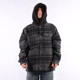 Vans - Piedmont Hooded Plaid Shacket - Black Asphalt