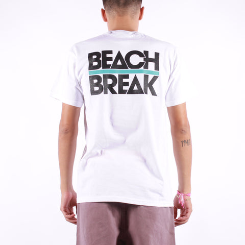 Beach Break - Classic Logo Backprint - White