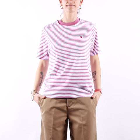 Carhartt WIP - W Coleen T-Shirt - Coleen Stripe White Magenta