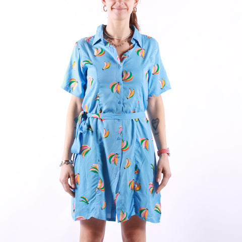 Compania Fantastica - Dress - Fruit Print Light Blue