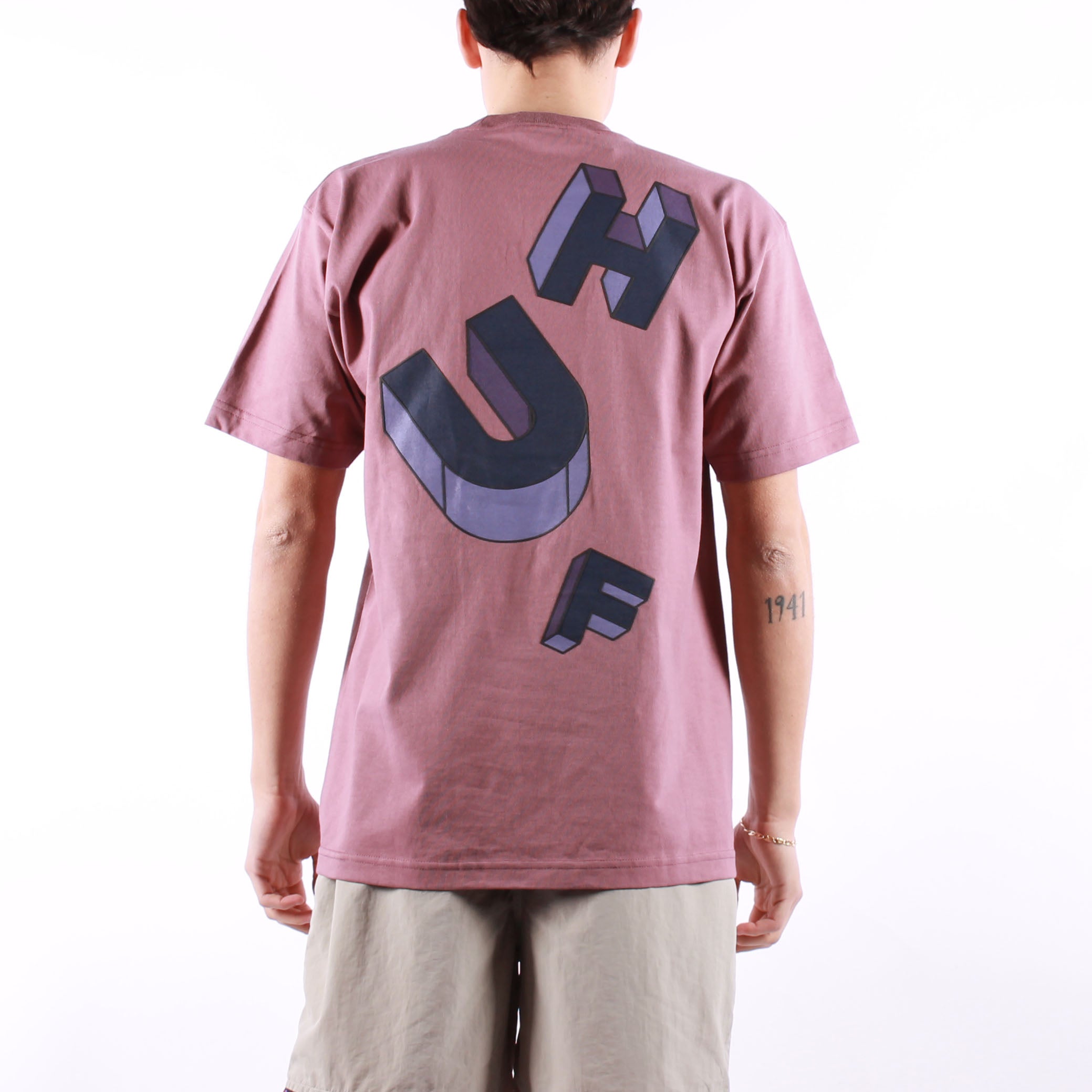 HUF - Abecedarian SS Tee - Mauve.