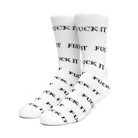 HUF - Fuck It Sock - White