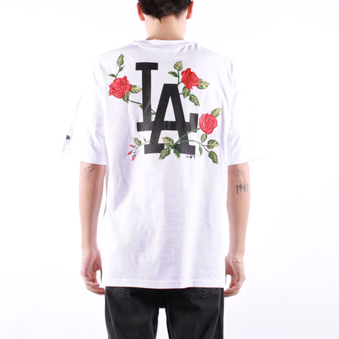 New Era - LA Dodgers Floral Graphic Tee - White