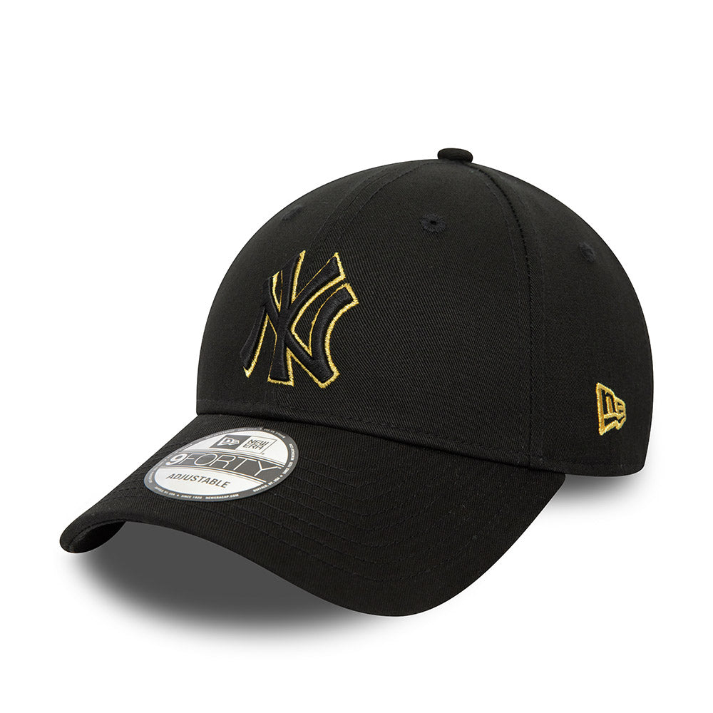 New Era - Mettalic Outline NY 9Forty - Black Yellow | New Era | Cappellini | 29.00 | Beach Break Shop