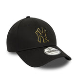 New Era - Mettalic Outline NY 9Forty - Black Yellow