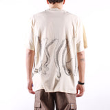 Octopus - Outline Tee - Dusty White Black