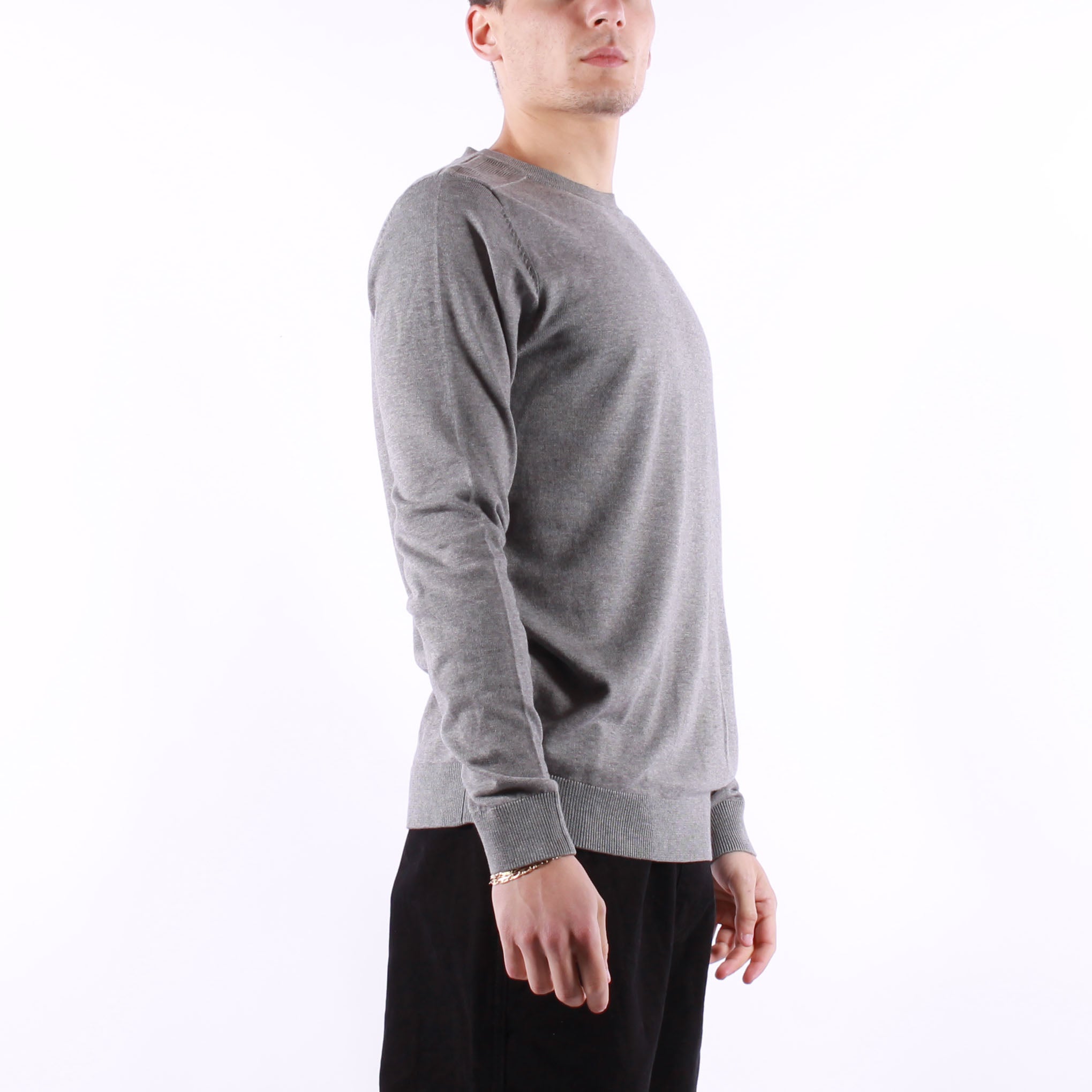 Selected - Berg Crew Neck - Medium Grey Melange.