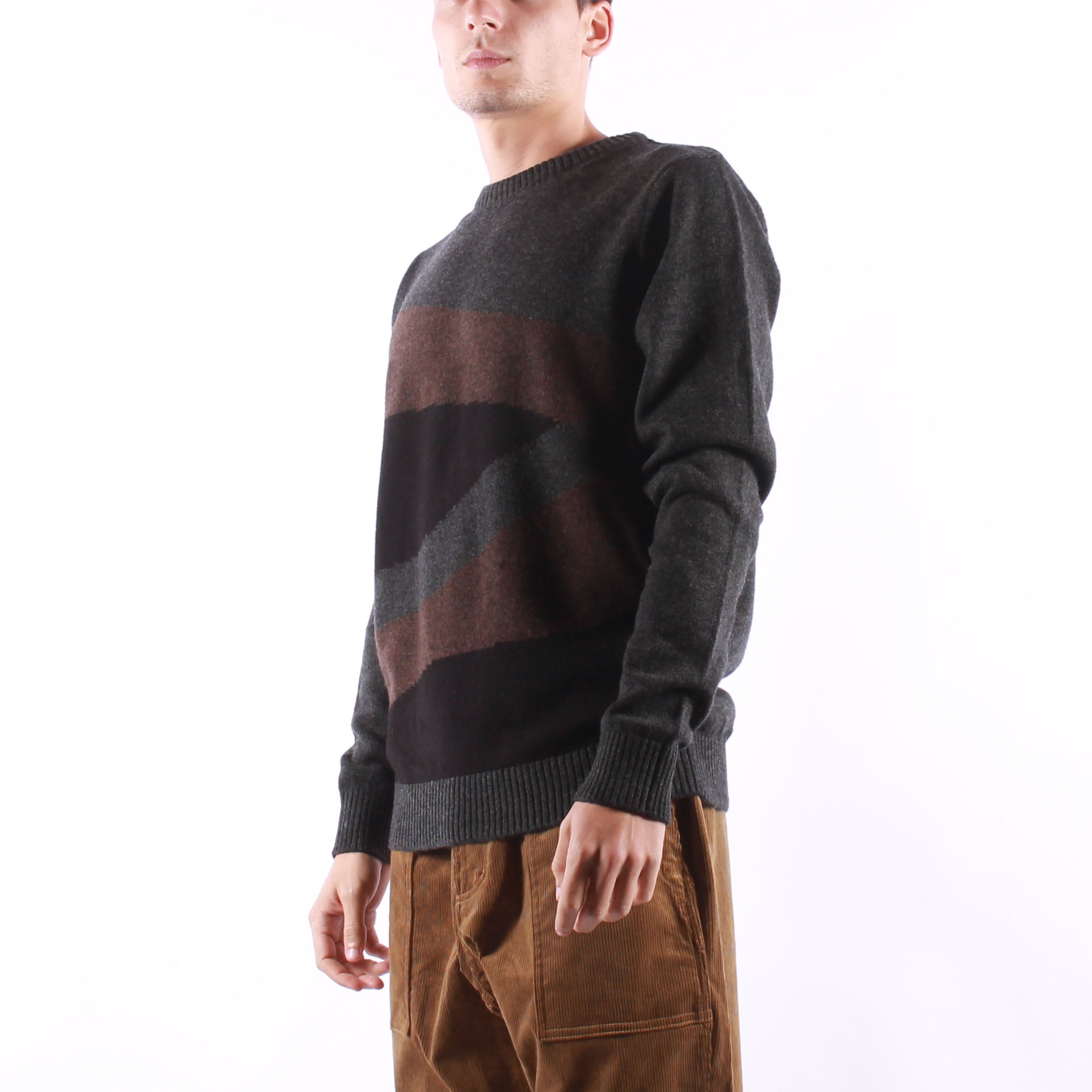 Selected - Cuba Lambs Wool Crew - Antracit Black.